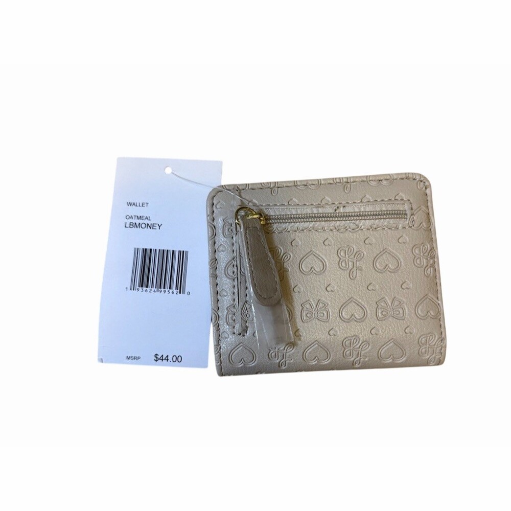 Betsey Johnson Wallet Womens Beige Zip-Around BNWT - Picture 2 of 4